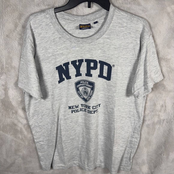 NYPD New York City Police Department Gray Shirt Officially Licensed L - Picture 1 of 5